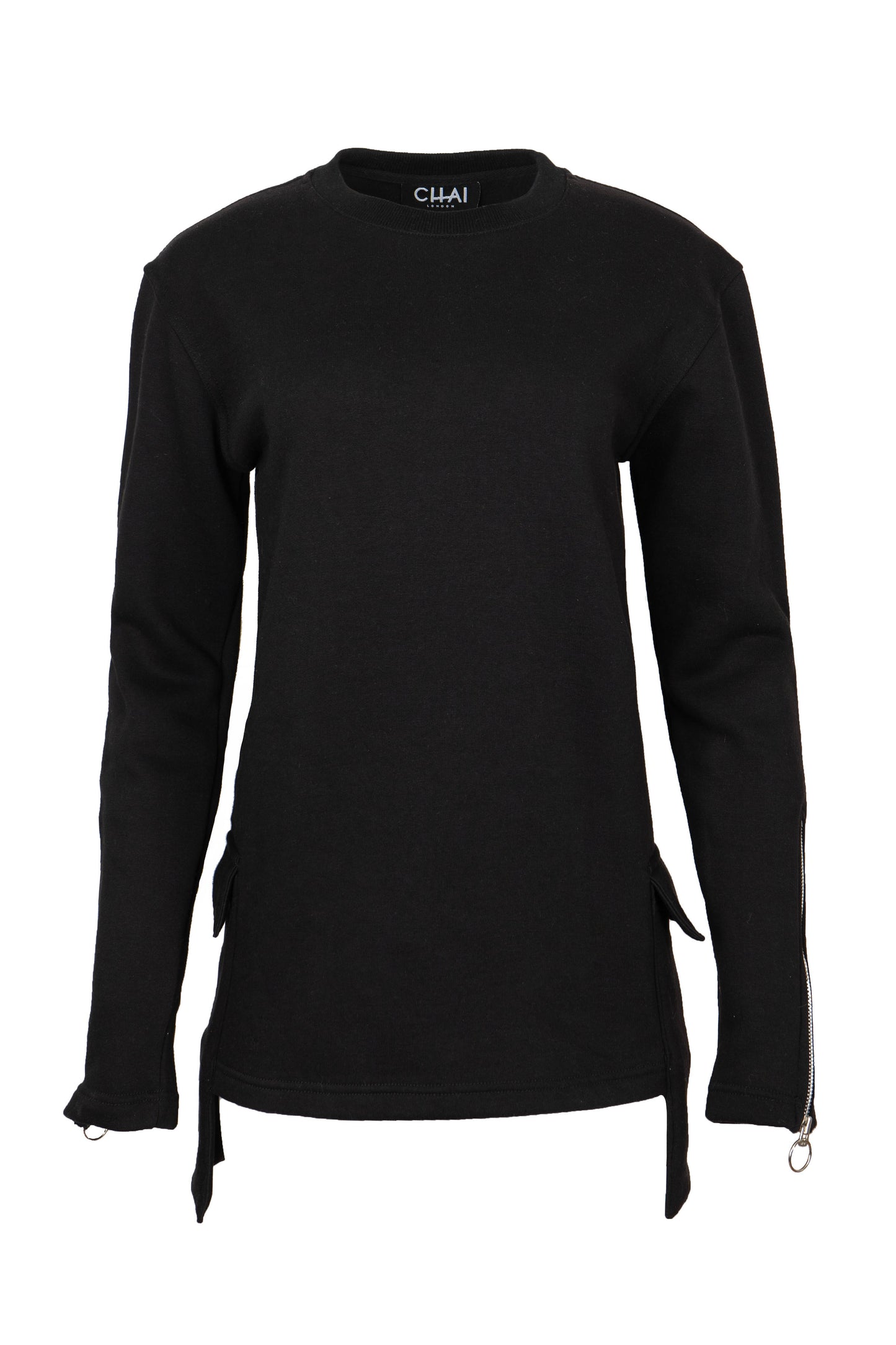 Sweatshirt with Patch Pockets