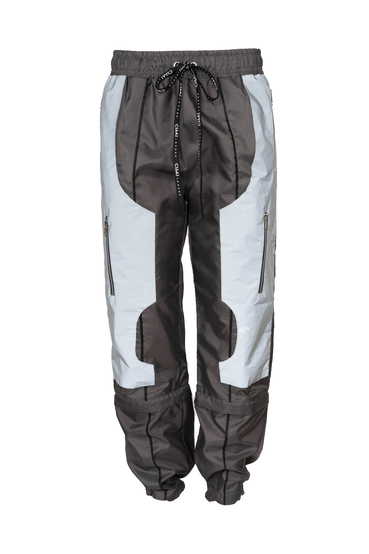 Reflective Windbreaker Pants - Metal Grey