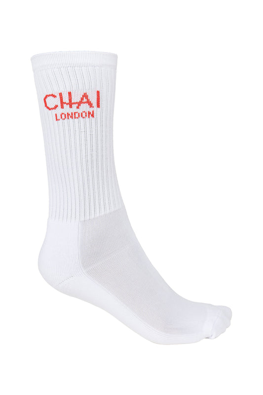 Tube Socks White / Red