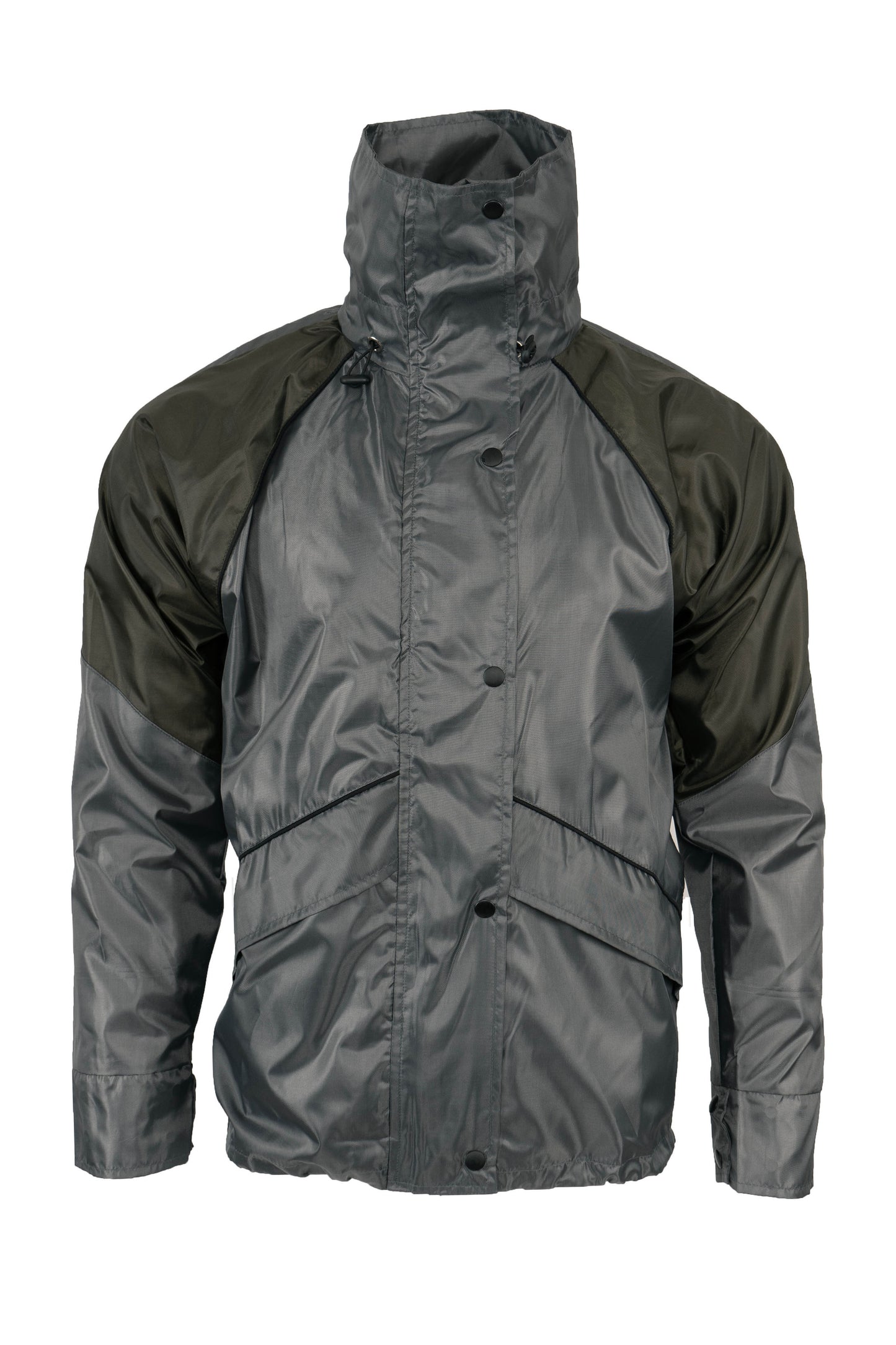 Windbreaker Jacket - Grey / Green