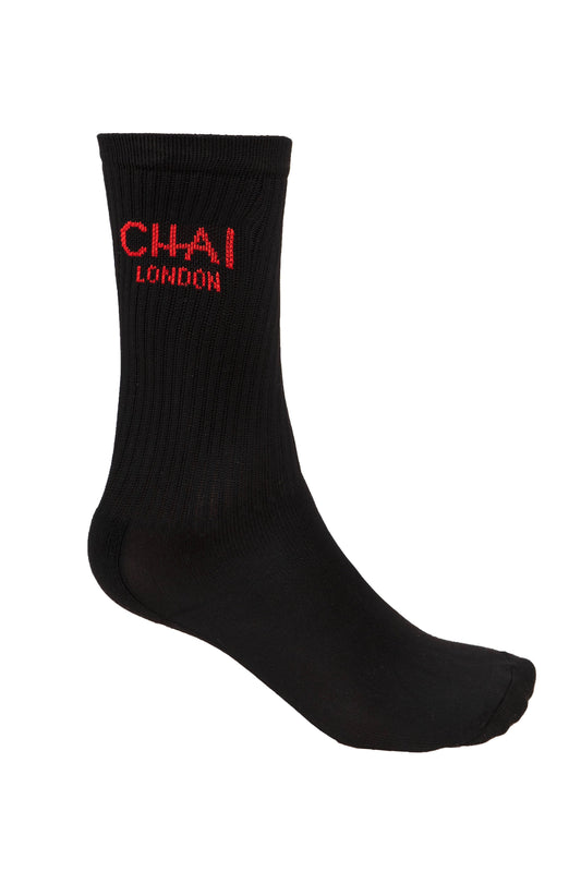 Tube Socks Black / Red