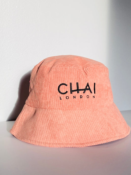 Corduroy Bucket Hat with Embroidered Logo