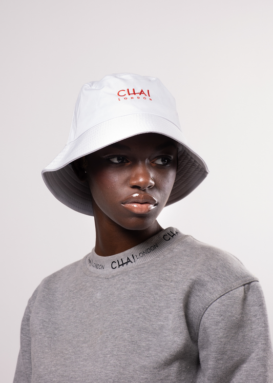 White / Red Bucket Hat