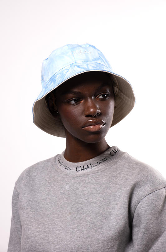 Tie Dye Blue / White Bucket Hat