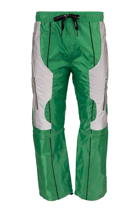 Reflective Windbreaker Pants - Money Green