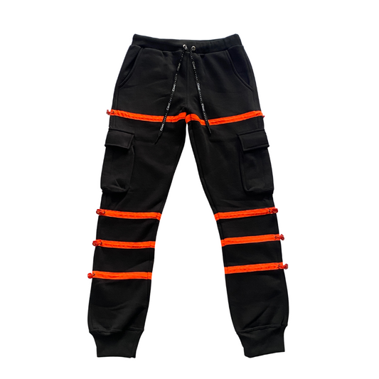 Contrast Drawstring Cargo Pants