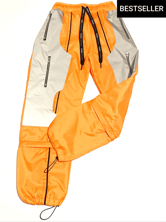 Reflective Windbreaker Pants - Orange